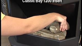 QuadraFire® Classic Bay 1200 Pellet Insert Log Placement Video [upl. by Ahtram]