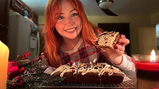 ASMR Baking White Chocolate Cranberry Blondies Close Whispered Voiceover [upl. by Cesaro]