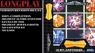 Columns Sega Mega Drive LongPlay  Original Mode  Easy  100 Completion [upl. by Eleahcim]