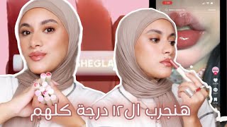 جربت اشهر ليب جلوس على التيك توك بدرجاته كلها  SHEGLAM POUT PERFECT SHINE LIP PLUMPER [upl. by Ikeda]