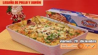 LASAÑA DE POLLO Y JAMÓN [upl. by Dnomaj718]