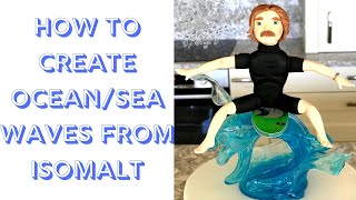 How To Create Ocean or Sea Waves from Isomalt for Cake Topper [upl. by Gustafsson]