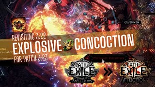 PoE 323 Explosive Concoction League Starter  BUILD UPDATE [upl. by Dranik]