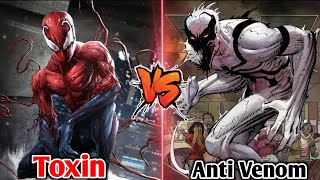 Toxin Vs AntiVenom  Fight Comparison  Explained In Hindi  Venom 2  Marvel  BNN Review [upl. by Secnarf]