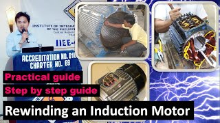 Step by step guide How to Rewind an Electric Motor Induction Motor [upl. by Yacano]