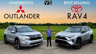 UNDERDOG or TOP DOG  2024 Mitsubishi Outlander vs 2024 Toyota RAV4 Comparison [upl. by Rich]