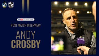 Post Match  Andy Crosby speaks to the press following defeat to Bristol Rovers [upl. by Sharp]