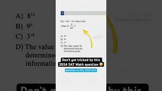 Don’t get tricked by this 2024 SAT Math Question digitalsat [upl. by Aetnuahs]