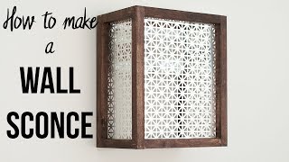 How to Make a Wall Sconce  Easy and Quick [upl. by Mercedes335]