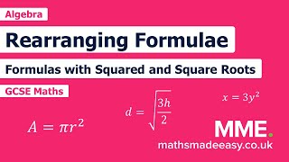 Algebra  Rearranging Formulae Foundation Video 2 [upl. by Anyahs]