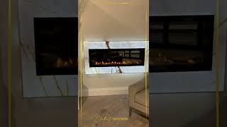 Sleek and stylish Floating Electric Fireplace Eclipse Home Elegant Interior [upl. by Pansir]