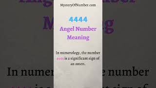 4444 Angel Number Meaning shorts [upl. by Sirovart]