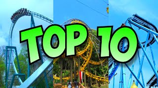 Top 10 BEST Roller Coasters at Busch Gardens Williamsburg 2024 [upl. by Sualk]