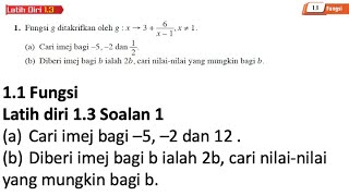 Latih diri 13 Soalan 1  11 Fungsi  Bab 1 Fungsi Matematik Tambahan Tingkatan 4  Add Maths F4 [upl. by Yztim]