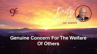 October 29  Daily Devotion  Genuine Concern for the Welfare of Others  Zac Poonen [upl. by Blas]