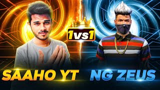 👑 SAAHO YT VS NG ZEUS 💀 1 V 1 🔥 Who is real Goat 🐐 [upl. by Nosremaj700]