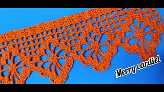 COMO TEJER PUNTILLA O BORDE A CROCHET [upl. by Enelez]