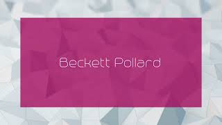 Beckett Pollard  appearance [upl. by Nylrak]