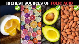 Richest Sources Of Folic Acid Vitamin B9 Foods Rich In Folic AcidFolateVitamin B9 [upl. by Glover]