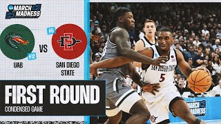 San Diego State vs UAB  First Round NCAA tournament extended highlights [upl. by Suki256]