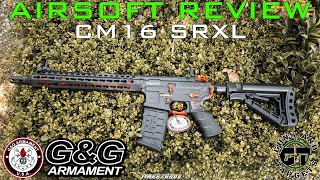 Airsoft Review 159 GampG Armament CM16 SRXL Red Edition AEG GUNS AND TARGETS FR [upl. by Lyontine]