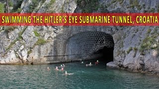 Swimming Hitlers Eye Submarine Tunnel  Šibenik Croatia [upl. by Esilahc]