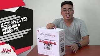 Magic Speed X52 Drone Unboxing and HandsOn [upl. by Daggett338]