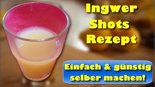 Ingwer Shots Rezept  Ingwer Shots einfach und günstig selbst herstellen [upl. by Kast]