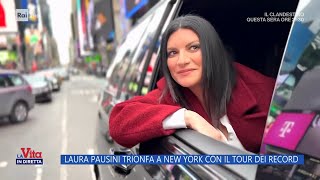 Laura Pausini trionfa a New York con il tour da record  La Vita in diretta 08042024 [upl. by Elyn]