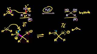 Formation of hydrates  Aldehydes and ketones  Organic chemistry  Khan Academy [upl. by Viscardi]