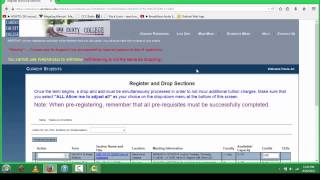 Adding and Dropping Courses in WebAdvisor [upl. by Eniretac]