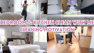 BEDROOM amp KITCHEN  CLEAN WITH ME  CLEANING MOTIVATION [upl. by Eeima]