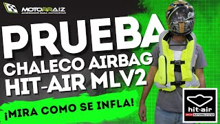 💥 PRUEBA CHALECO AIRBAG HITAIR MLV2 ⏱ INFLADO EN 01SEG⏱ [upl. by Sanborne]