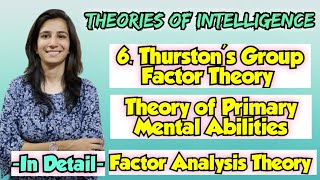 Thurston Primary Mental AbilitiesGroup Factor Theory For All Teaching Exams InculcateLearning [upl. by Nesnah]