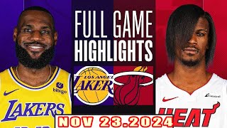 Miami Heat Vs Los Angeles Lakers FULL GAME Highlights Nov 232024 NBA Season 202425 [upl. by Atoel672]