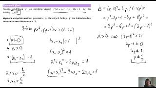 Funkcja kwadratowa zadanie z parametrem wzory Vietea  Matura 2023 matematyka [upl. by Anaicilef]