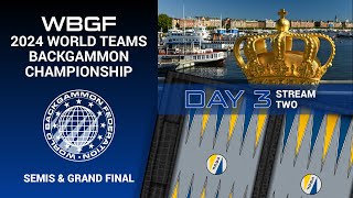 Day 3 Stream 2 Semifinals amp Grand Final  WBGF 2024 World Teams Backgammon Championship [upl. by Ssur]