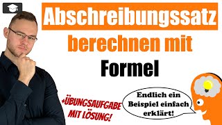 Abschreibungssatz berechnen Formel linear in Prozent [upl. by Droc154]