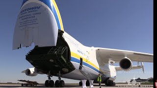 AN225 quotMriyaquot opens CARGO DOOR Biggest Plane on Earth [upl. by Anelec]