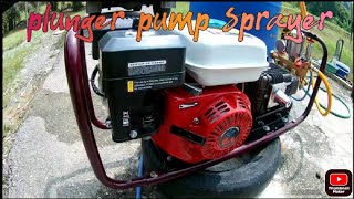 plunger pump sprayermeracun rumput menggunakan mesin spray pump [upl. by Jorge]