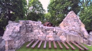 Össeby kyrkoruin  Össeby Church Ruin  DJI F450 with 3 axis gimbal and GoPro Hero 3 [upl. by Thelma]