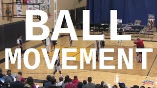 Attack a Zone Defense Using Ball Movement  Basketball 2016 41 [upl. by Ellenehs]