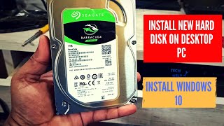 How To Install A New Hard Drive In Your Desktop PC amp Installation Windows 10 [upl. by Teik]