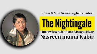 the nightingale class 8 in hindi New Gems English reader [upl. by Yetty]