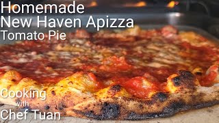 New Haven Apizza  Ooni Koda 16  Tomato Pie  Homemade  Autolyse Dough Method  High Hydration [upl. by Swec]