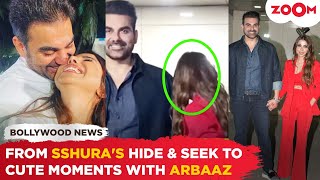 Arbaaz Khan and wife Sshura Khans encounter with paps from Sshura running away to their cute PDA [upl. by Onitnevuj]