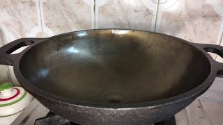 cast iron kadai seasoning in tamil  how to season cast iron cookware [upl. by Nellir667]