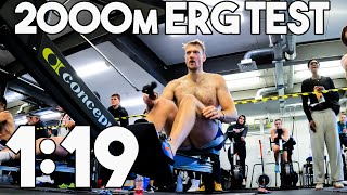 2km Erg Test  5528  British Rowing Olympic Trials 2023 Day 1 of 2 [upl. by Anilys]