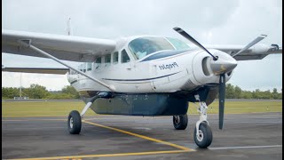 PT6 Engine Startup  Cessna Caravan  Susi Air [upl. by Ahsinyt]