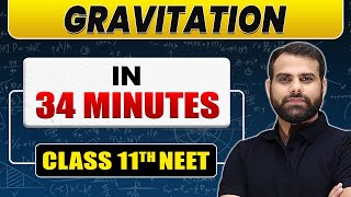 Complete GRAVITATION in 34 Minutes  Class 11th NEET [upl. by Enomis]